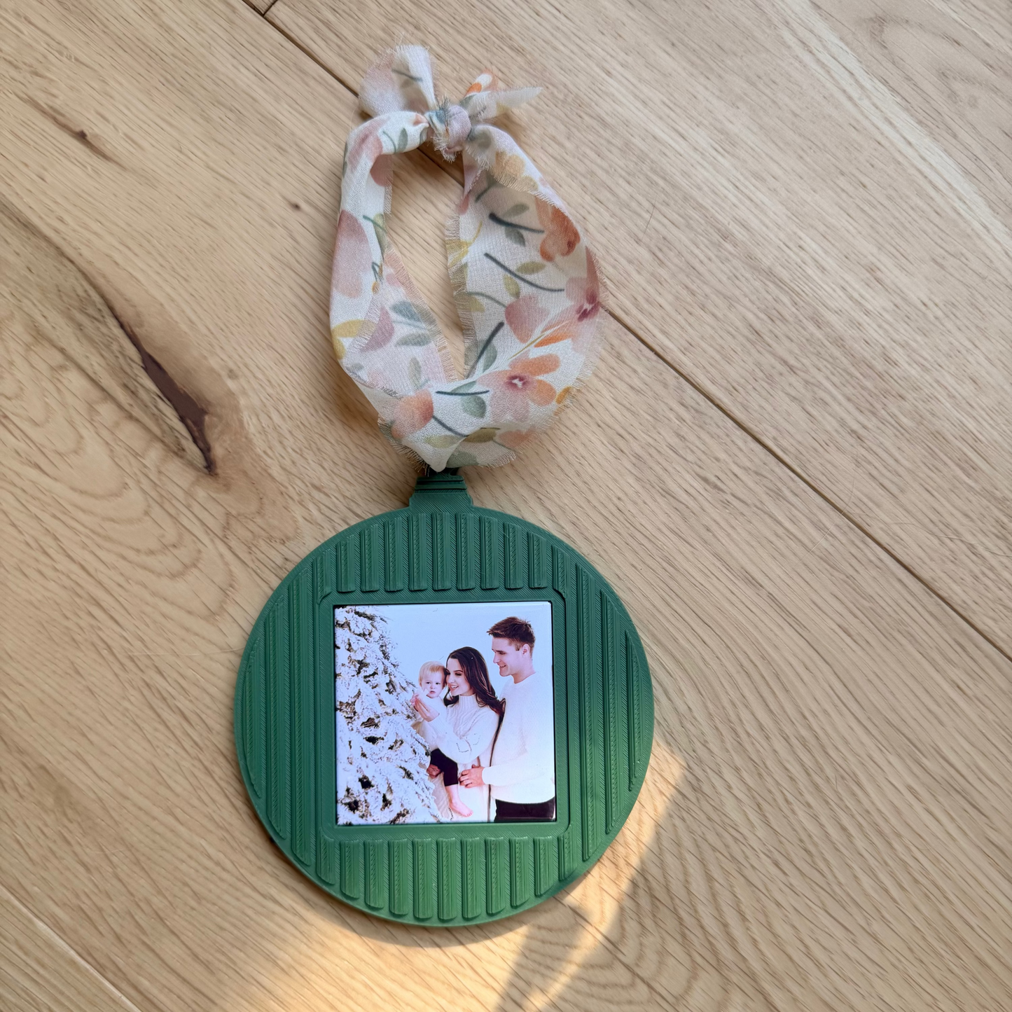 Christmas Photo Ornament Bundle | Frame + Custom 2x2 Photo Magnet