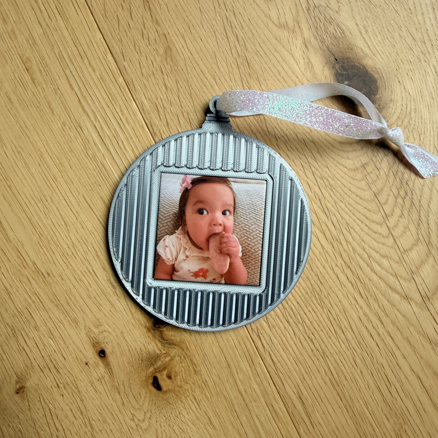 Christmas Photo Ornament Bundle | Frame + Custom 2x2 Photo Magnet