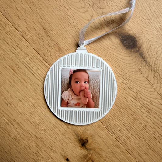 Christmas Photo Ornament Bundle | Frame + Custom 2x2 Photo Magnet