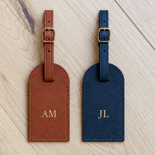 Custom Monogram Luggage Tag | Personalized Hot Stamped Travel Tag